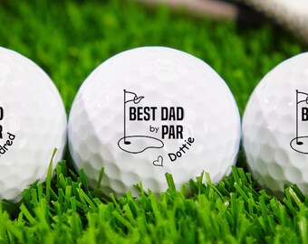 Golf Ball With Face On It Personalized Golf Balls Valentine's Day gift Golf Best Dad By Par Gifts for Men Fathers Day Golf Gift New Dad Gift