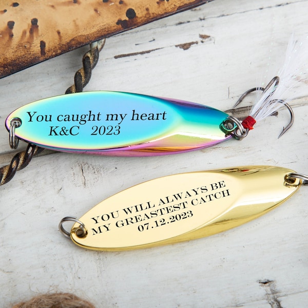 Fishing Fathers Day Gift-Personalized Fishing Lure-Engraved Fishing Keychain-Gift for Boyfriend-Gift for Husband-Men's Fishing Lure Gift