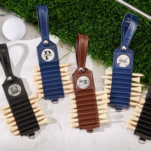 Personalized Golf Bag Tag Golf Gift Leather Golf Tag-Personalised Golf Accessories For Man or Women-Father's Day Gift Golf Accessories