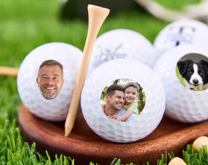 Custom Golf Balls Dad Golf Ball Sports Gifts For Him Fathers Day Gifts Golf Gift Guy Gift Custom Image Golf Ball Funny Gift for Man