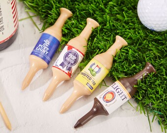 Golf Tee Unzerbrechliche Kunststoff-Bierflasche Golf-Tees Perfektes Golf Ideal für Neuheit Vatertag Geburtstagsgeschenke Golf-Geschenk für Ihn Langlebig