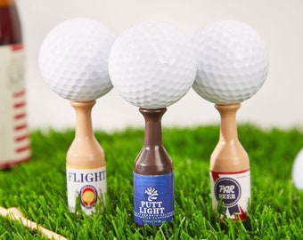 Bouteille de bière tees de golf cadeau de golf pour homme ou femme pratiquement incassable meilleur tee de golf nouveauté cadeau idéal pour la fête des pères enterrement de vie de garçon