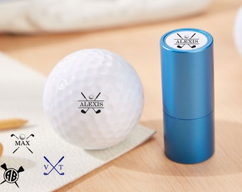 Custom Golf Ball Stamp-Golf Ink Stamp-Golf Gifts-Golf Ball Marker-Stainless Steel Golf Stamp-Personalized Mini Stamp Ink for Golf Ball