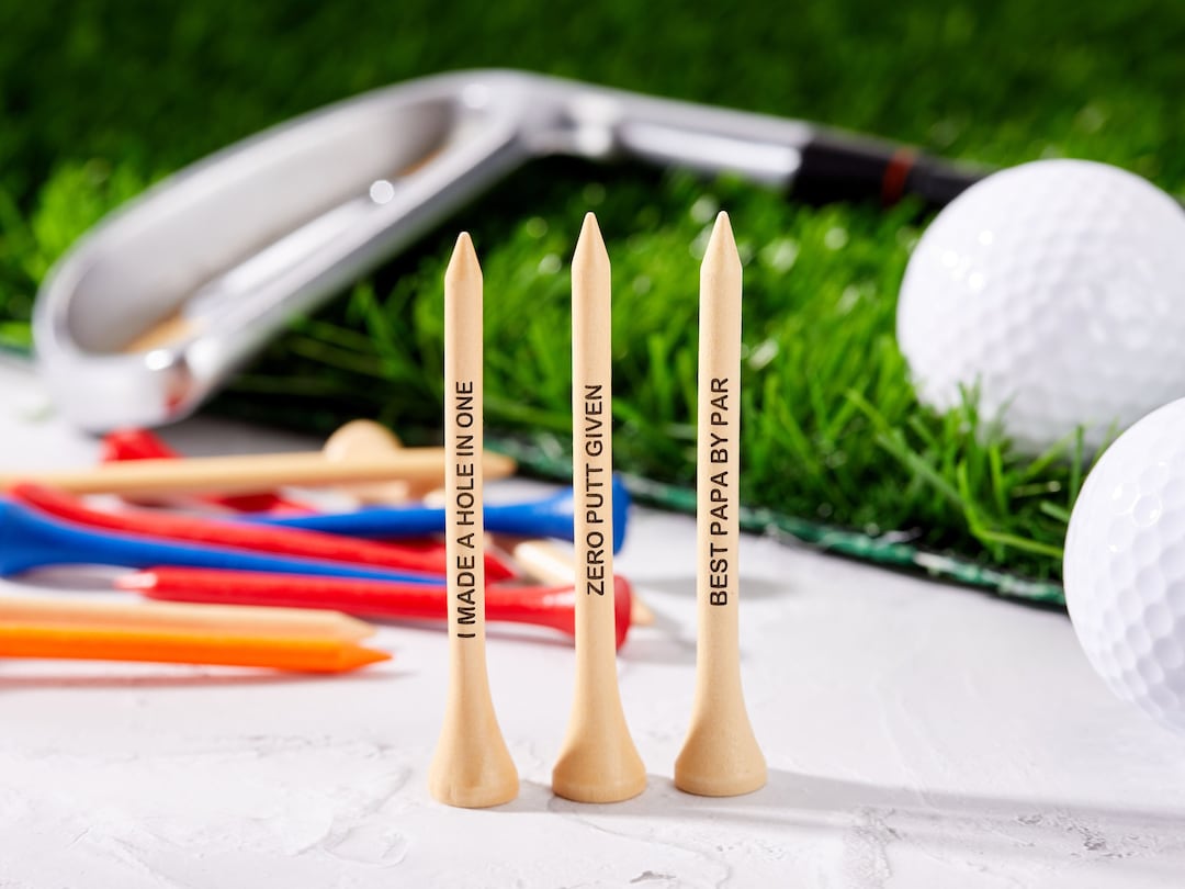 Personalized Golf Teescustom Tees for Dadlaser Engraved Wooden Golf