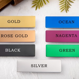 Engraved Name Badges with Industry Logo-Personalized Name Tag with Pin or Magnetic-Name Tag for Work-Custom Teacher Doctor Stylist ID Badge 画像 6