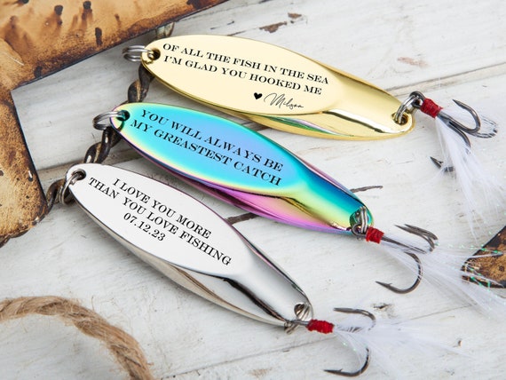 Engraved Fishing Lure-personalized Fishing Keychain Gift-fathers Day  Gift-gift for Boyfriend-fishing Gift for Husband-mens Fishing Lure Gift 