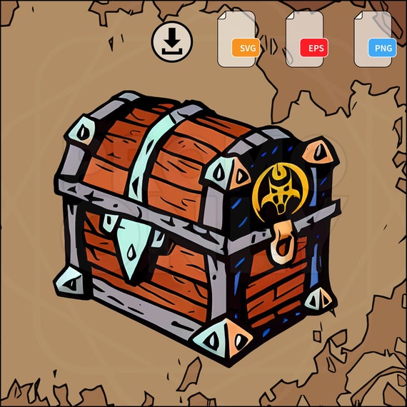 RPG Treasure Chest SVG Video Game Icon Gothic Cartoon Etsy UK