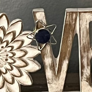 Lapis lazuli Star 950 Sterling Silver Ring