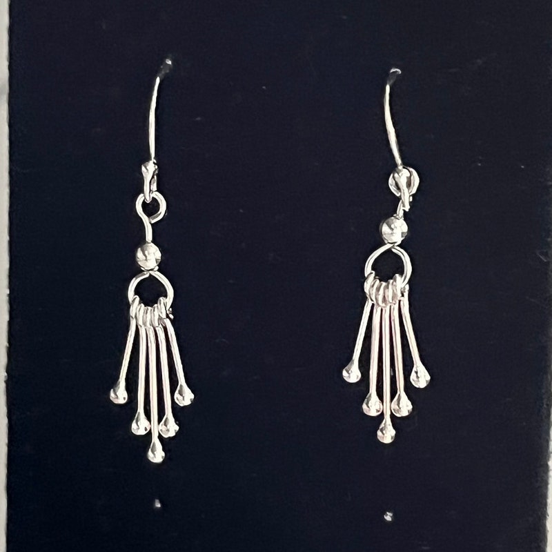 Open Circle and Bar Drop French Wire Earrings main image 1
