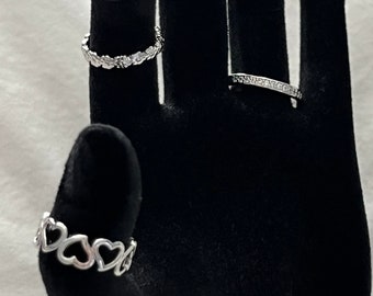 Stainless Steel Toe Rings, Adjustable Open Toe Rings, Flower, Heart, & Rhinestones Shaped Toe Rings, Women and Teens Foot Jewelry