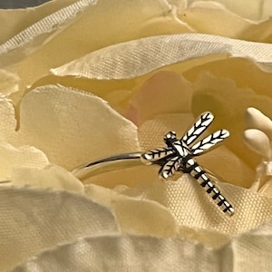 Sterling Dragonfly Ring, Dainty Ring, Bug Silver Ring, 925 Sterling Silver Ring, Boho Ring, Small Dragonfly Ring, Gift for Her