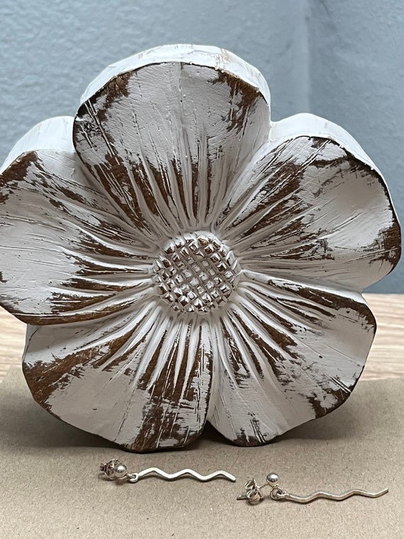 Sterling Silver Squiggle Dangle Drop Earrings, Ge… - image 6