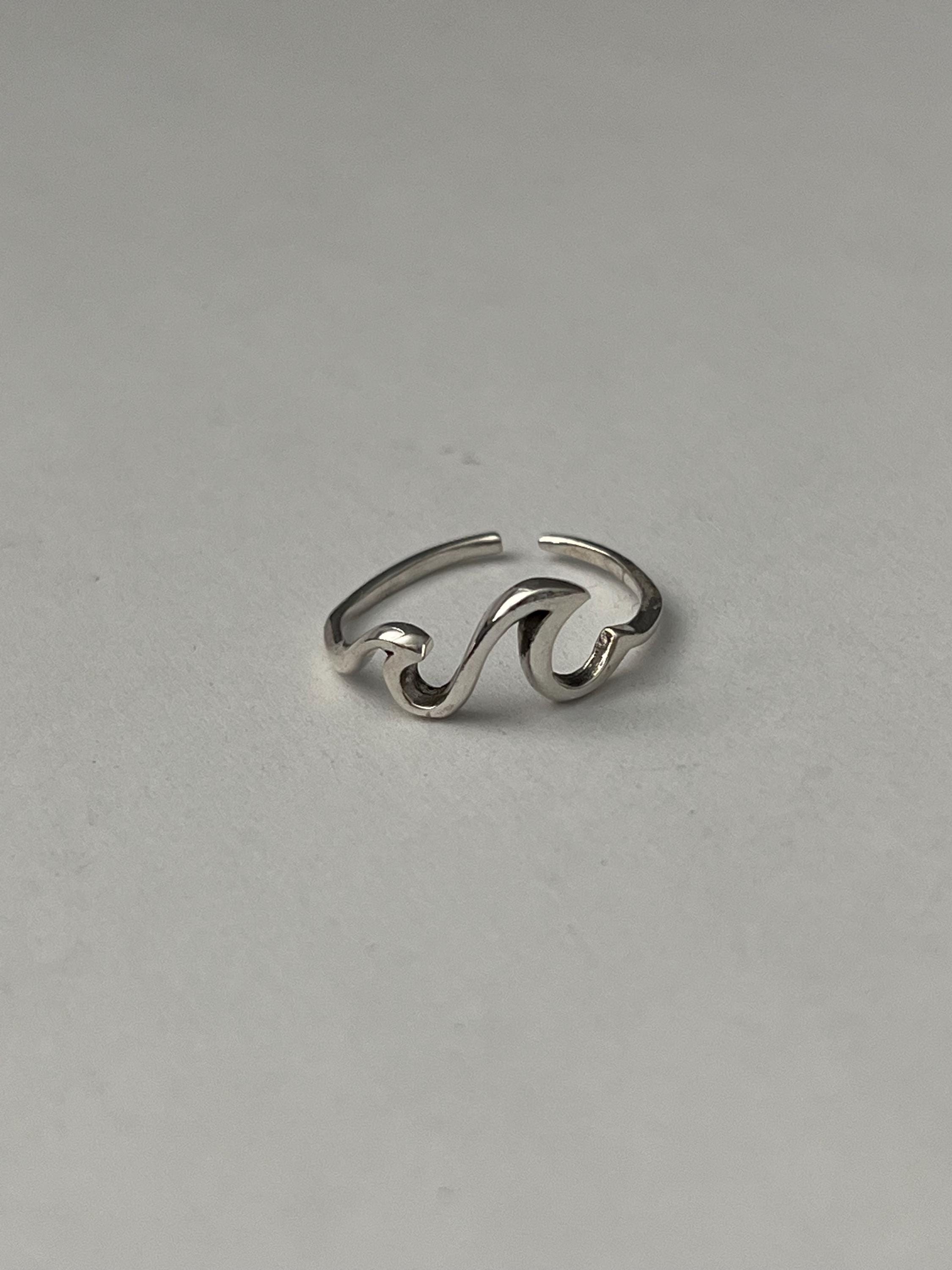 Sterling Silver Adjustable Toe Ring: Oxidized Cable, Waves & Anchor - Etsy