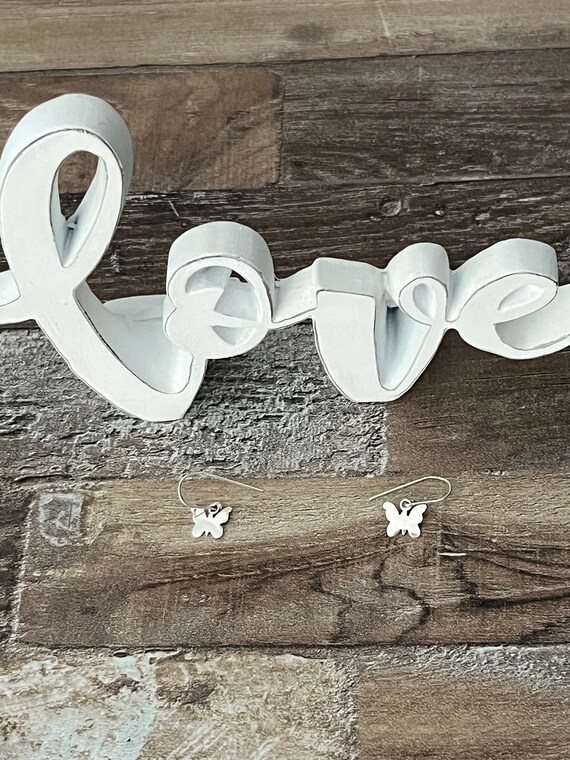 Butterfly Sterling Silver Tiny Hook Earrings: Min… - image 7