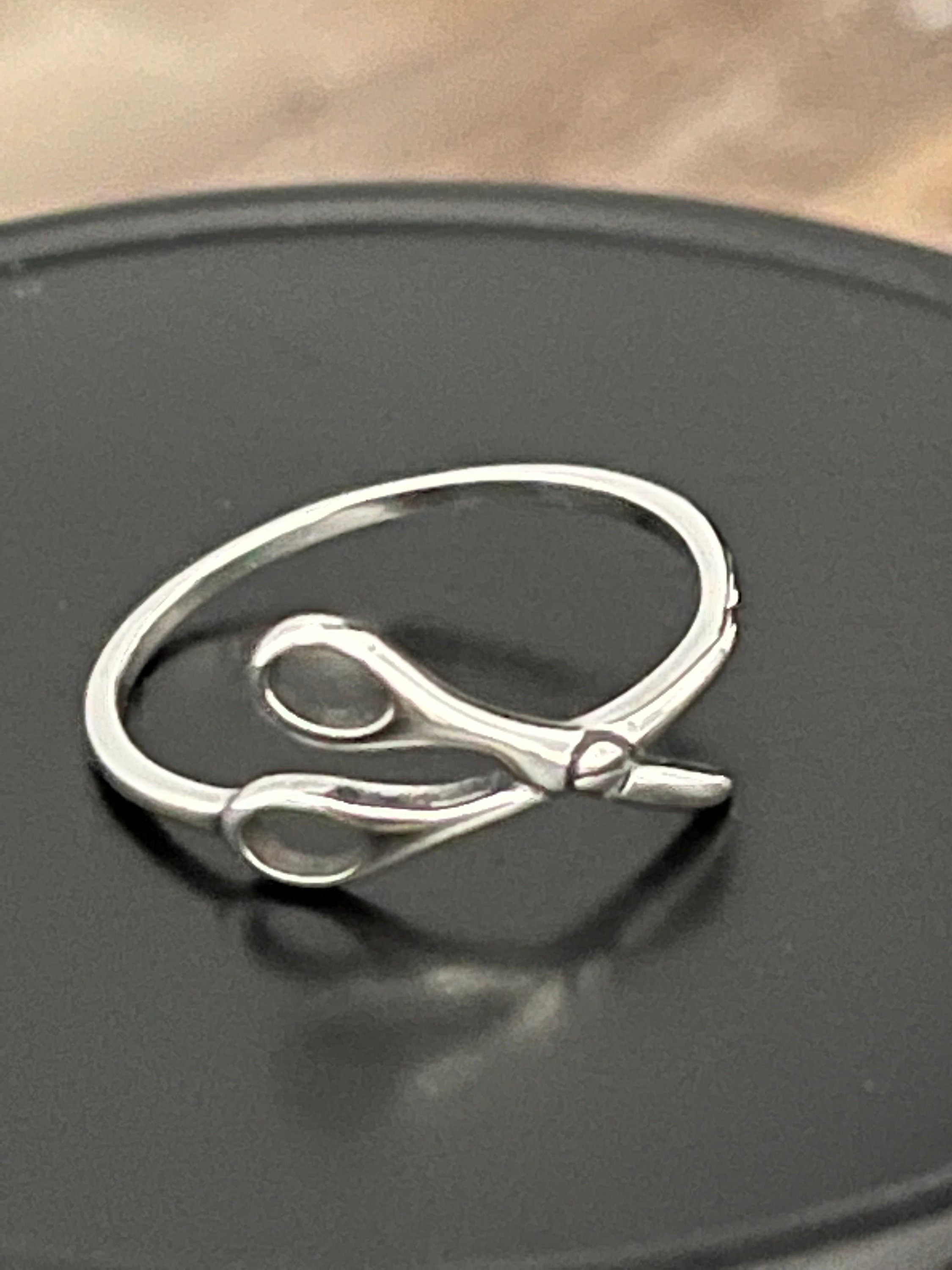 925 Sterling Silver Scissors Ring, Silver Scissors Ring, Gift for