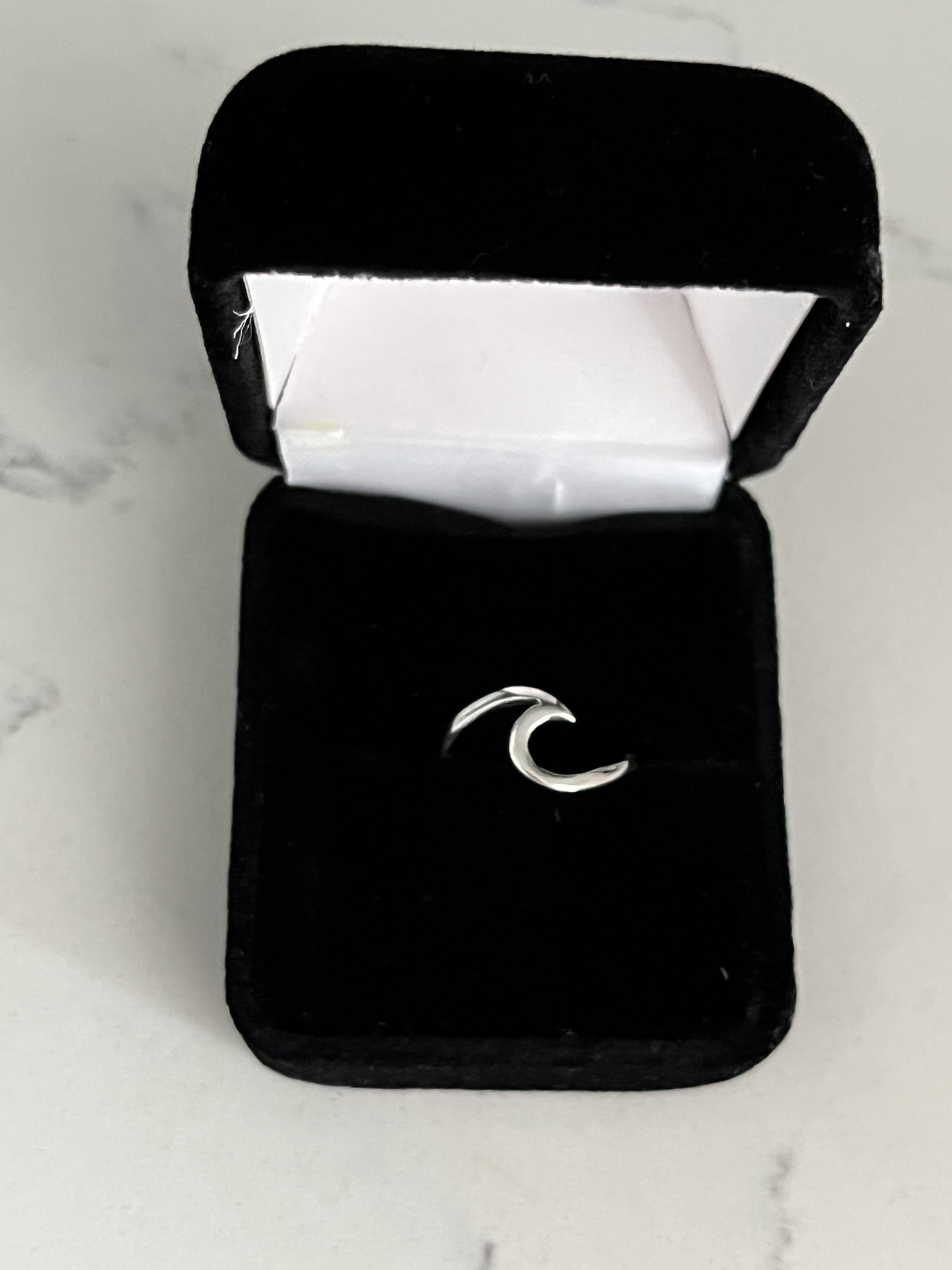 Sterling Silver Breaking Wave Toe Ring, Adjustable Breaking Wave Toe