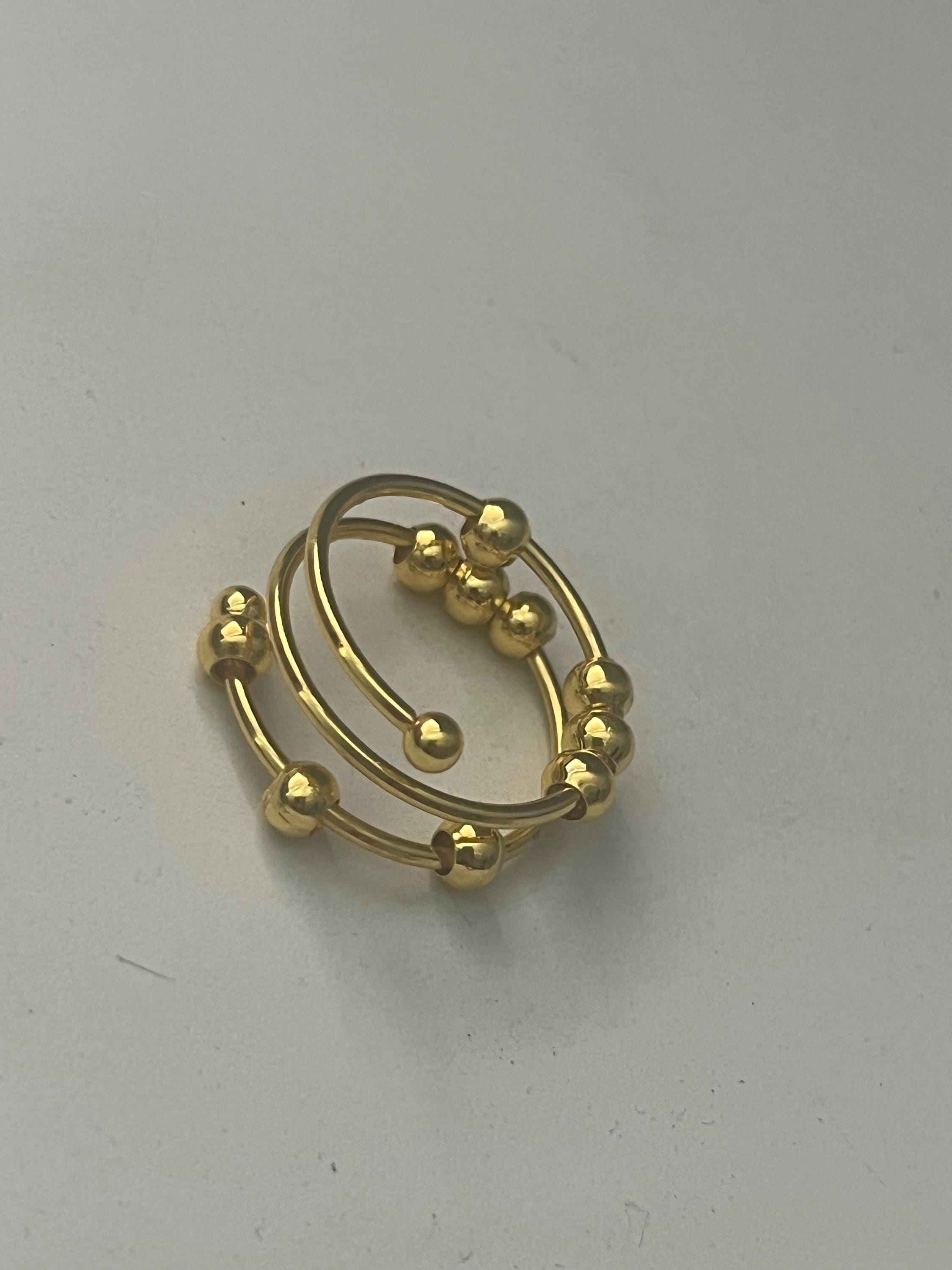 Adjustable Stainless Steel Fidget Ring: Anxiety Relief Jewelry - Etsy