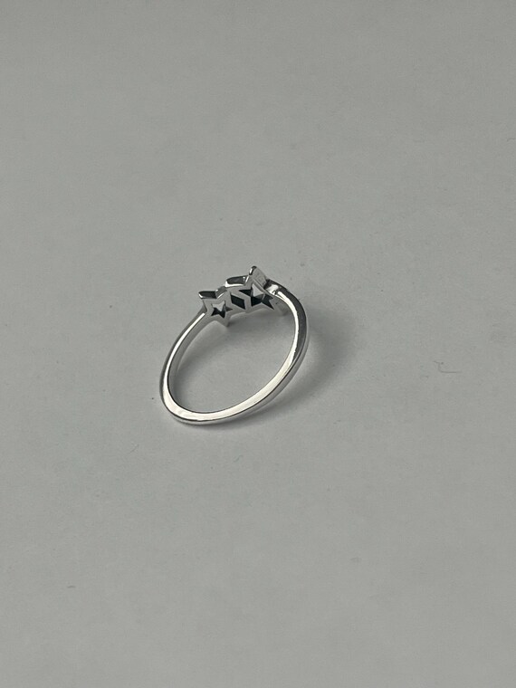 Sterling Silver Stars Ring, Celestial Ring:  Size… - image 5