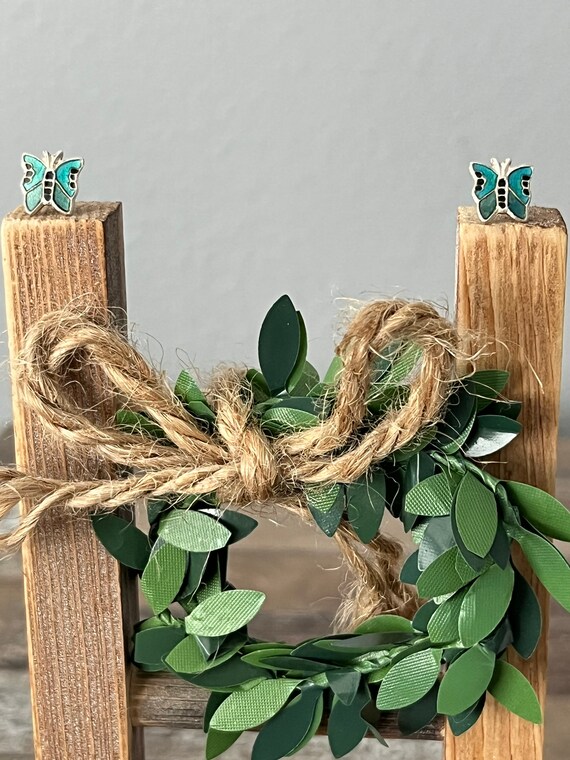 Enamel Butterfly Stud Earrings: 925 Sterling Silv… - image 7