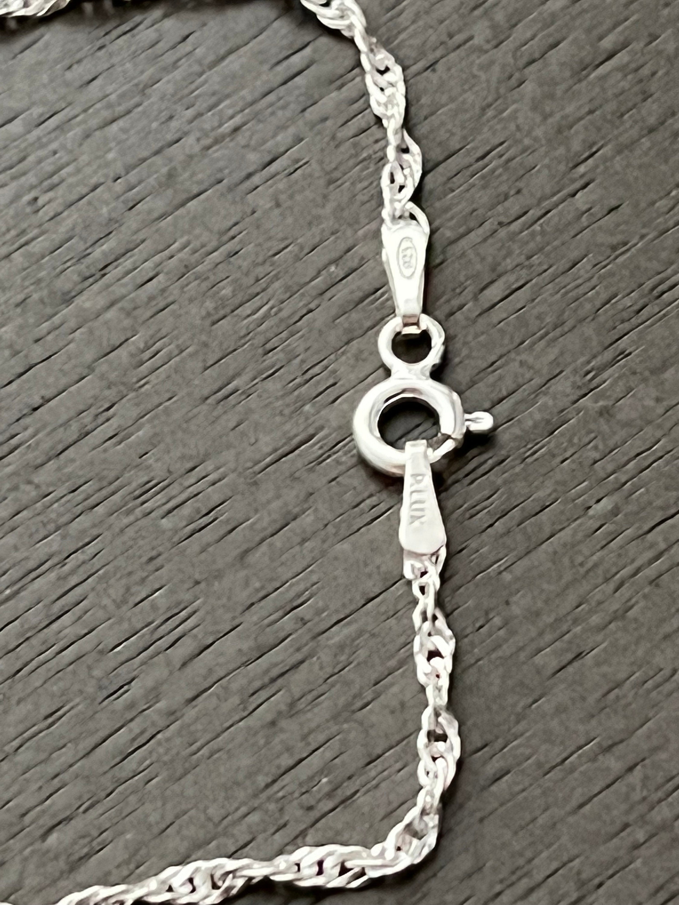 Sterling Silver Singapore Foot Chain With Spring Ring Clasp Anklet ...