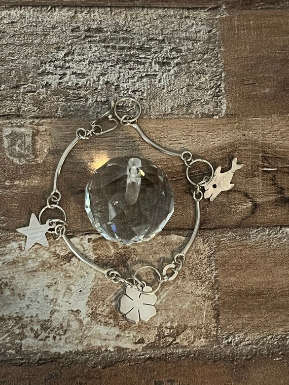 Four Leaf Clover, Star, & Dolphin Charm Bracelet … - image 5