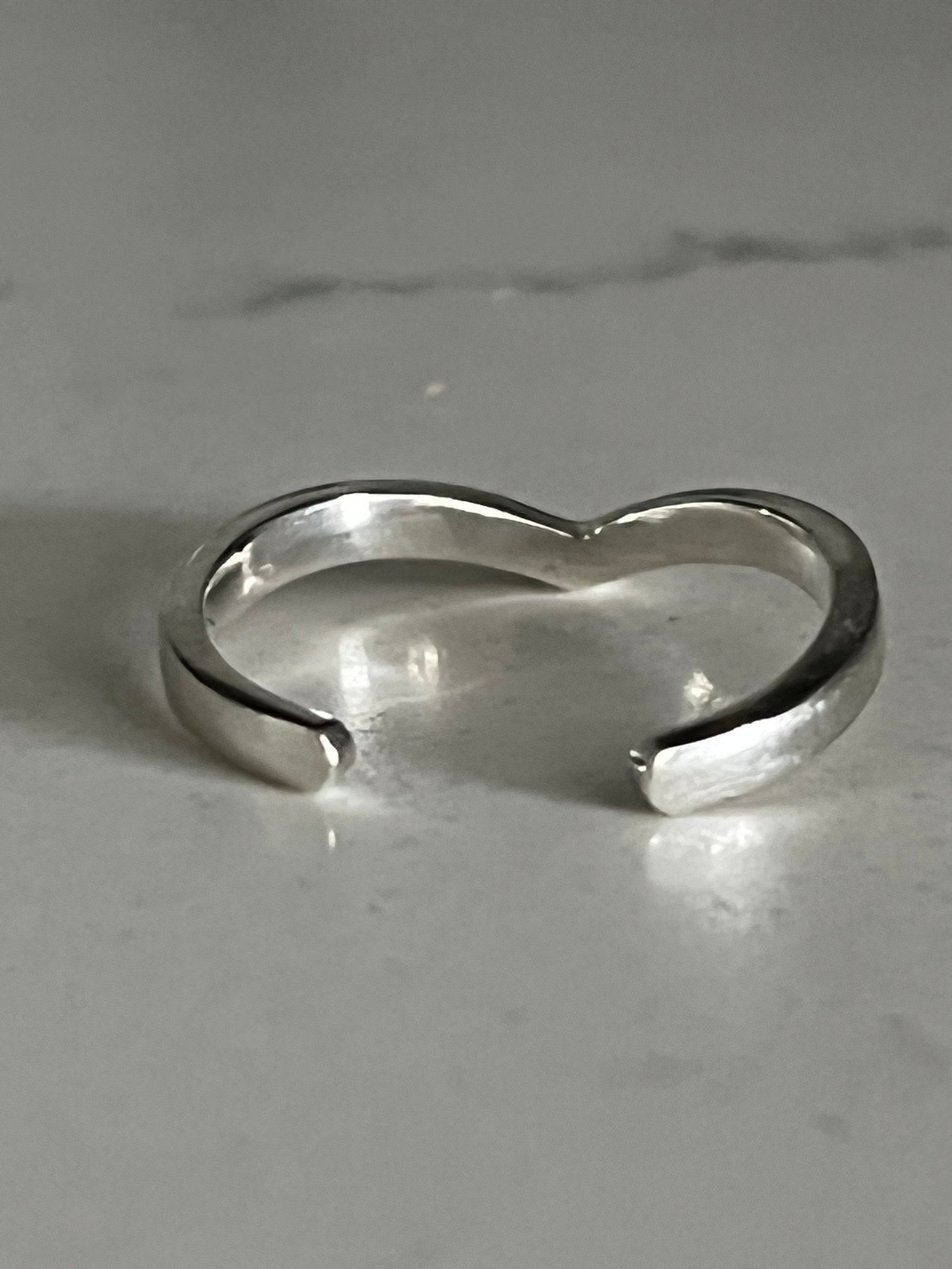 Sterling Silver High Polish Chevron Toe Ring, Adjustable Chevron Toe