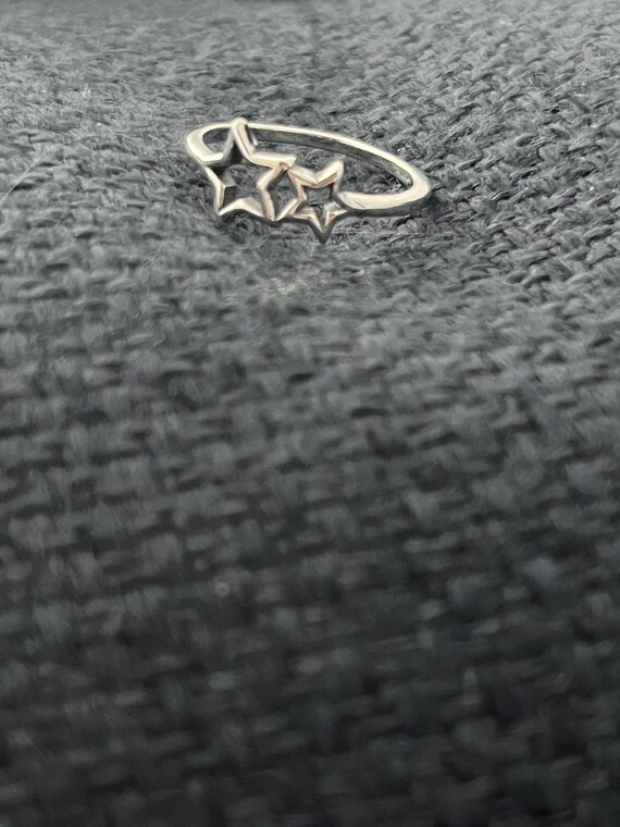 Sterling Silver Stars Ring, Celestial Ring:  Size… - image 9