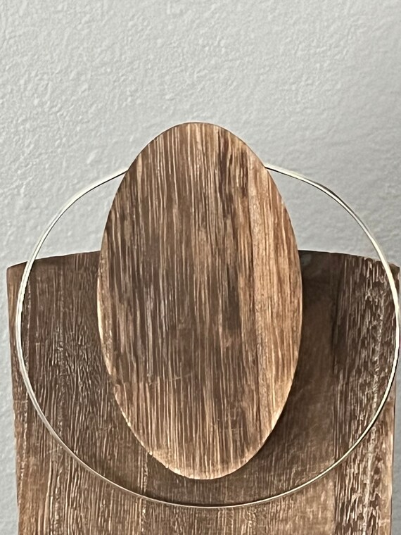 950 Sterling Silver Omega Choker: Minimalist Laye… - image 2