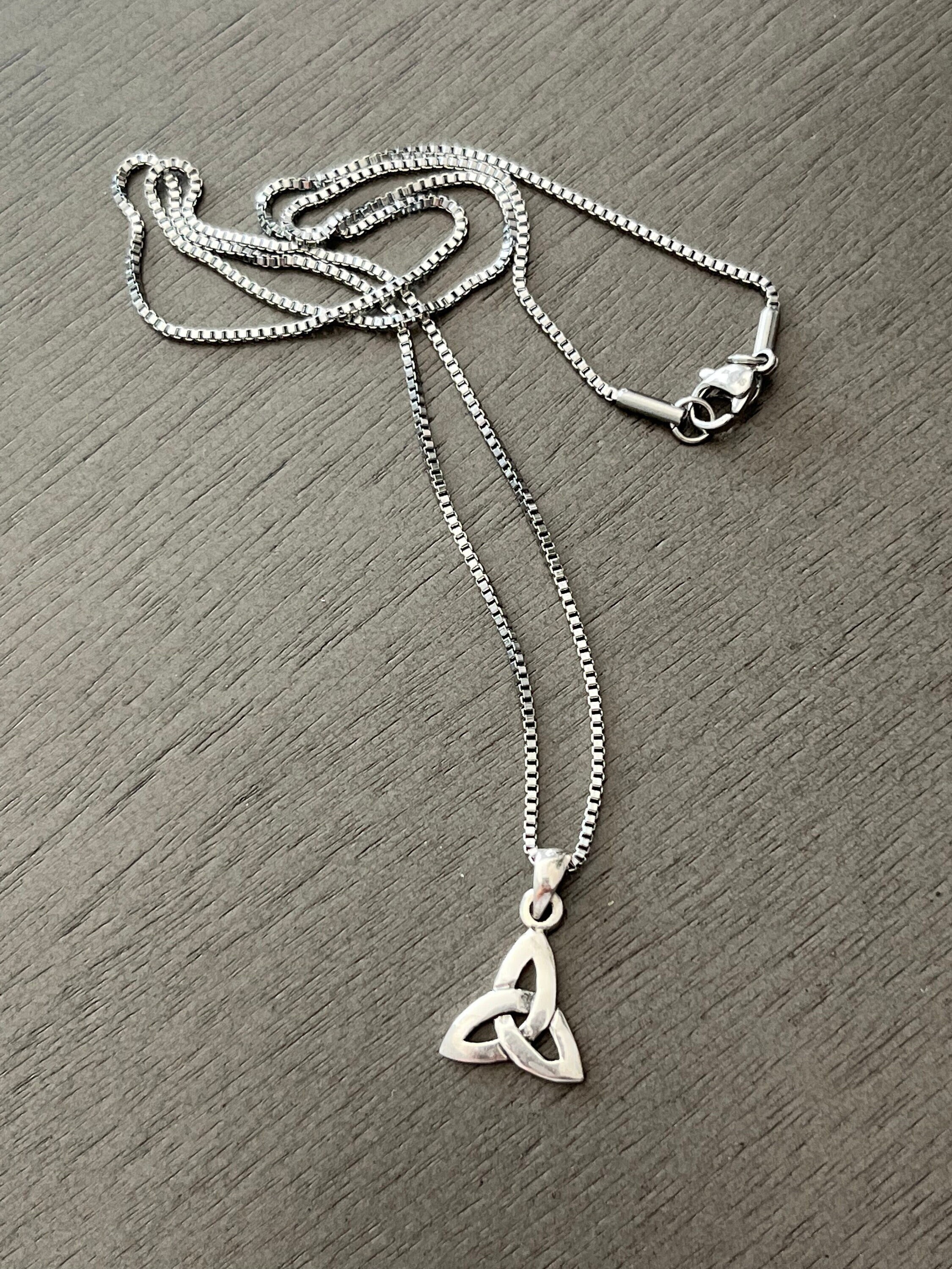 Sterling Silver Celtic Cross & Triquetra Pendant main image 1