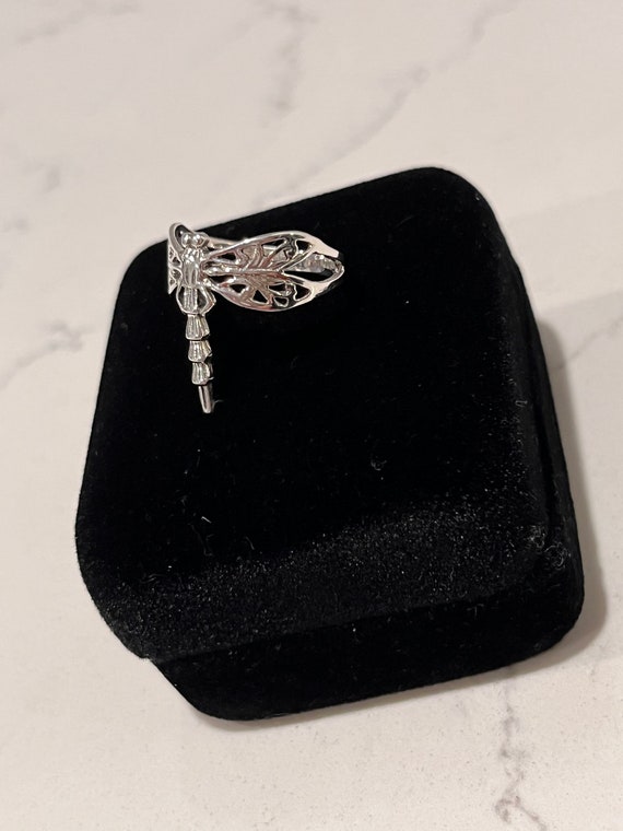 Sterling Silver Dragonfly Ring: Nature Boho Jewel… - image 4