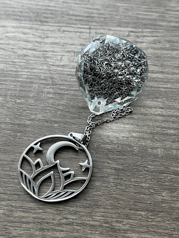 Creative Lotus Moon Necklace, Yoga Jewelry, Spiri… - image 9