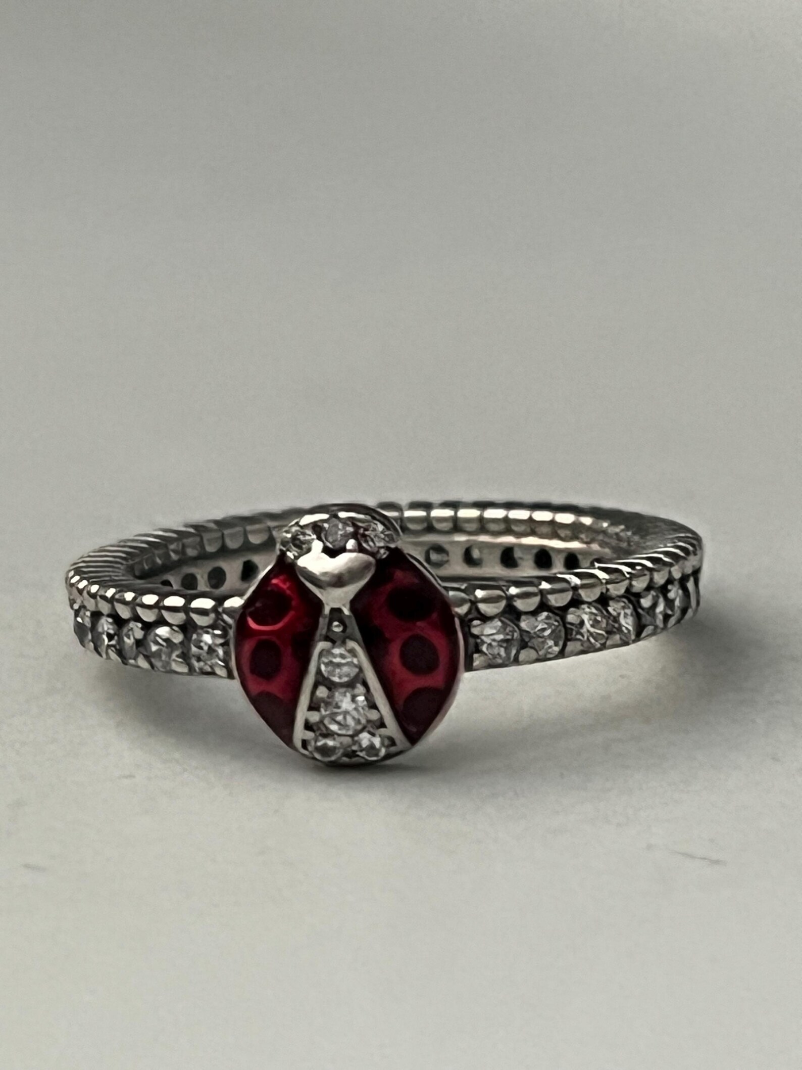 925 Silver Lady Ring, Original Red Ladybug, Engagement, Wedding ...