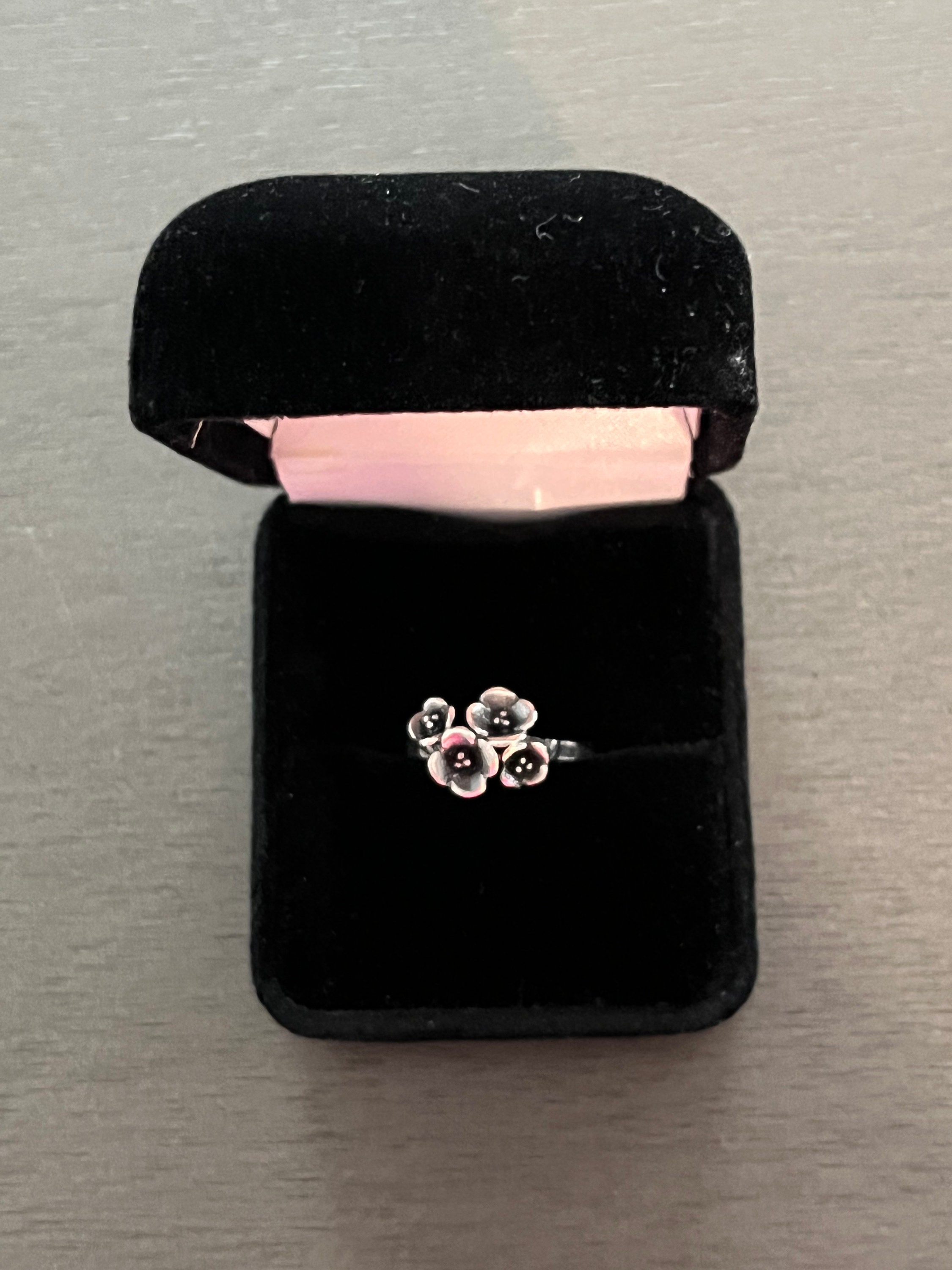 Sterling Silver Flower Bouquet Ring, Silver Floral Ring, Gift for Her