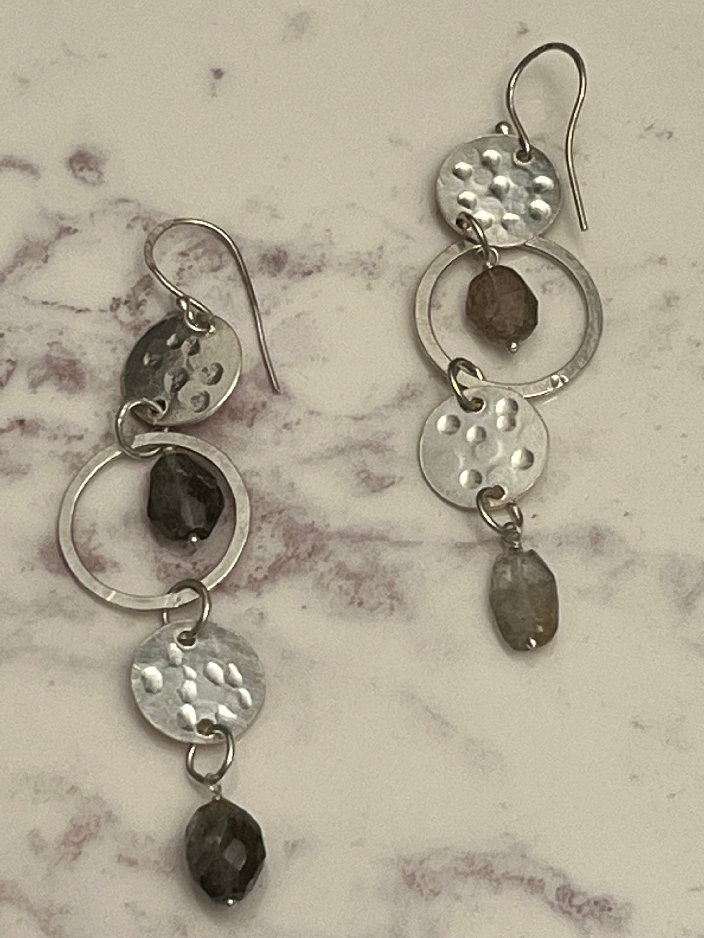 •SIGNS• labradorite + silver earrings