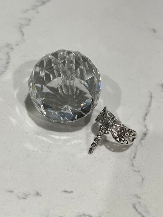 Sterling Silver Dragonfly Ring: Nature Boho Jewel… - image 8
