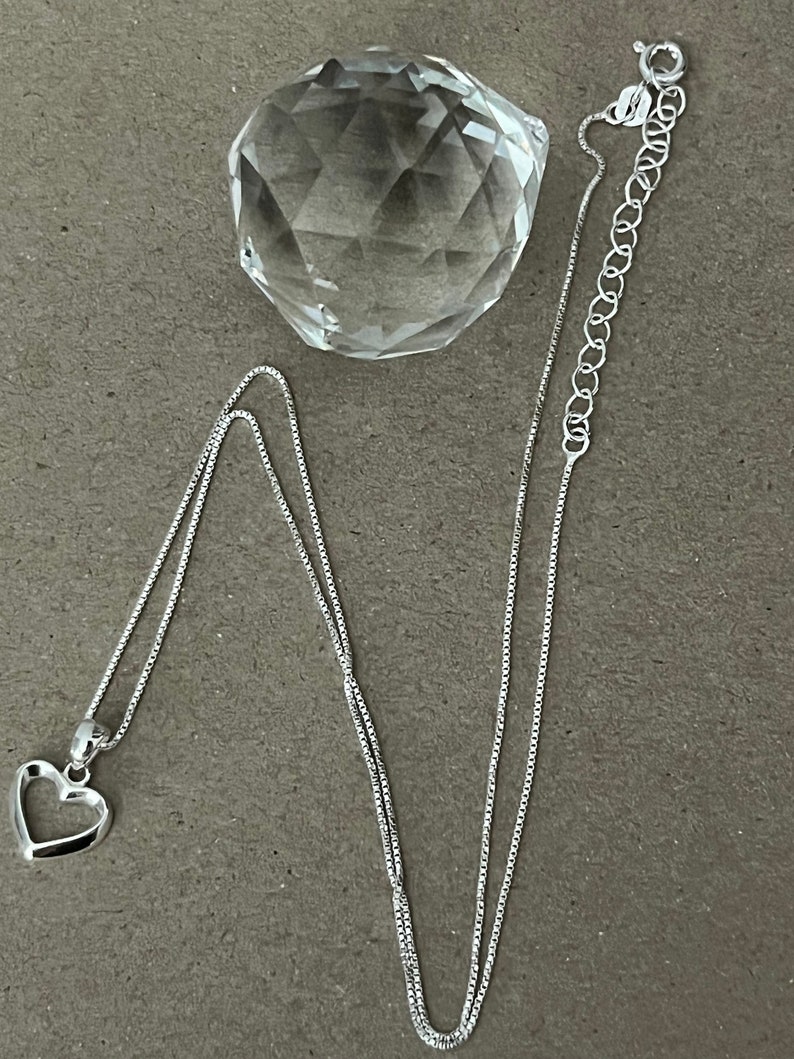 Depth Heart Pendant, 925 Sterling Silver Heart Necklace, Tiny Heart