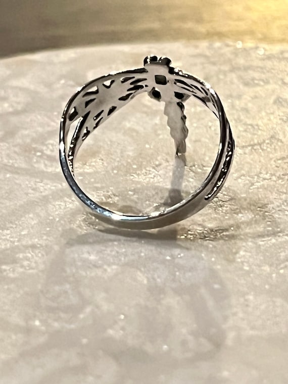 Sterling Silver Dragonfly Ring: Nature Boho Jewel… - image 9