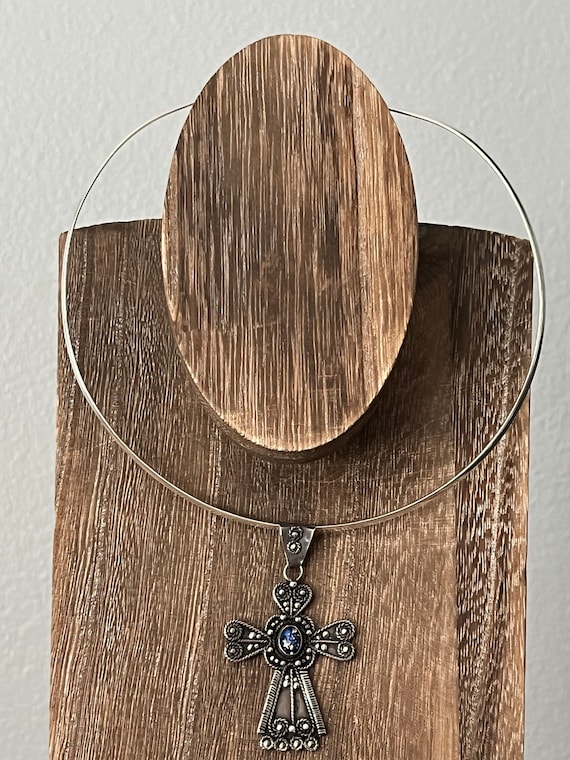 950 Sterling Silver Omega Choker: Minimalist Laye… - image 1