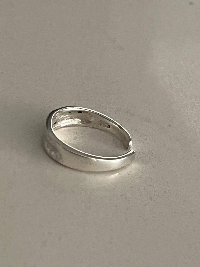 Sterling Silver High Polish Concave Toe Ring, Simple Toe Ring, Plain