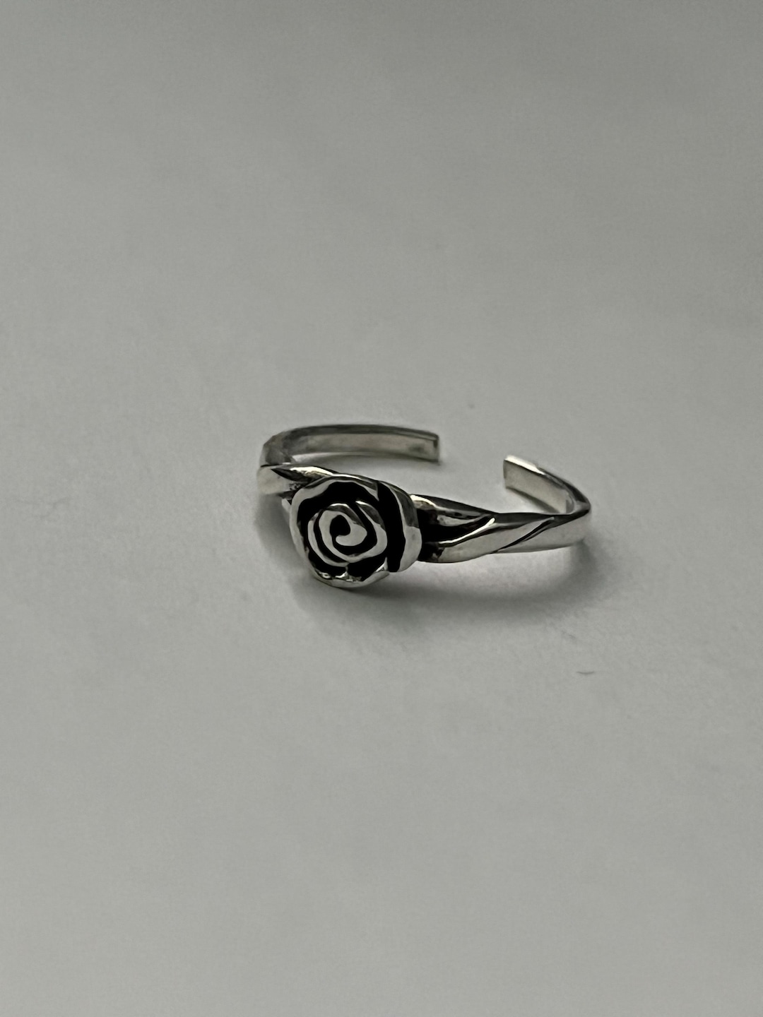 Rose Toe Rings Sterling Silver Adjustable Toe Ring: Rose, Yin Yang & Peace Designs - Etsy
