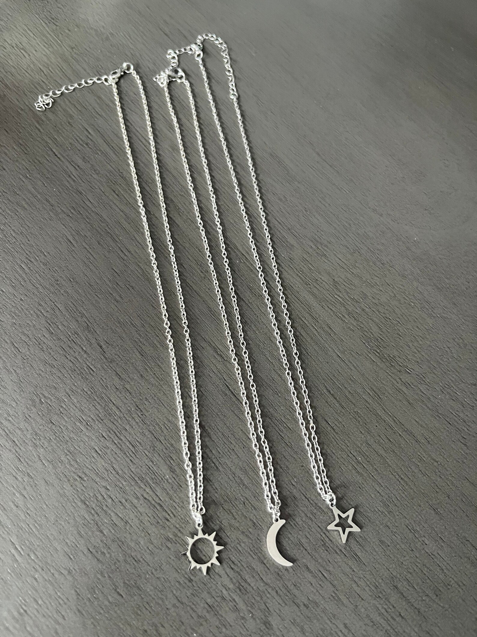 SUN MOON STAR NECKLACE DIAMOND