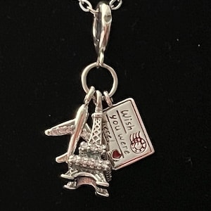 925 Pure Silvery Paris Trip, Charms geeignet für Armband oder Halskette, Damen Exquisite Style, DIY Geschenk