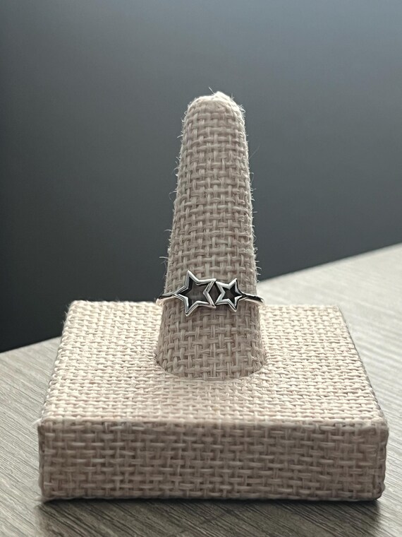 Sterling Silver Stars Ring, Celestial Ring:  Size… - image 1