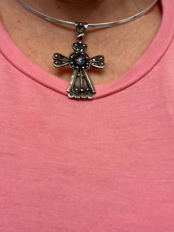 950 Sterling Silver Omega Choker: Minimalist Laye… - image 6