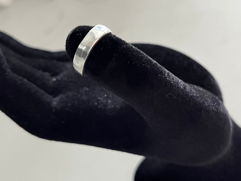 Sterling Silver High Polish Concave Toe Ring, Simple Toe Ring, Plain