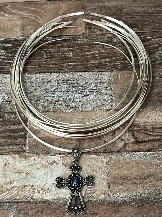 950 Sterling Silver Omega Choker: Minimalist Laye… - image 3