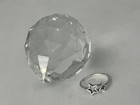 Sterling Silver Stars Ring, Celestial Ring:  Size… - image 7