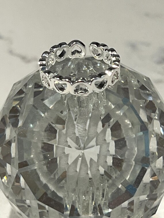 Sterling Silver Adjustable Toe Rings: Floral, Hea… - image 7