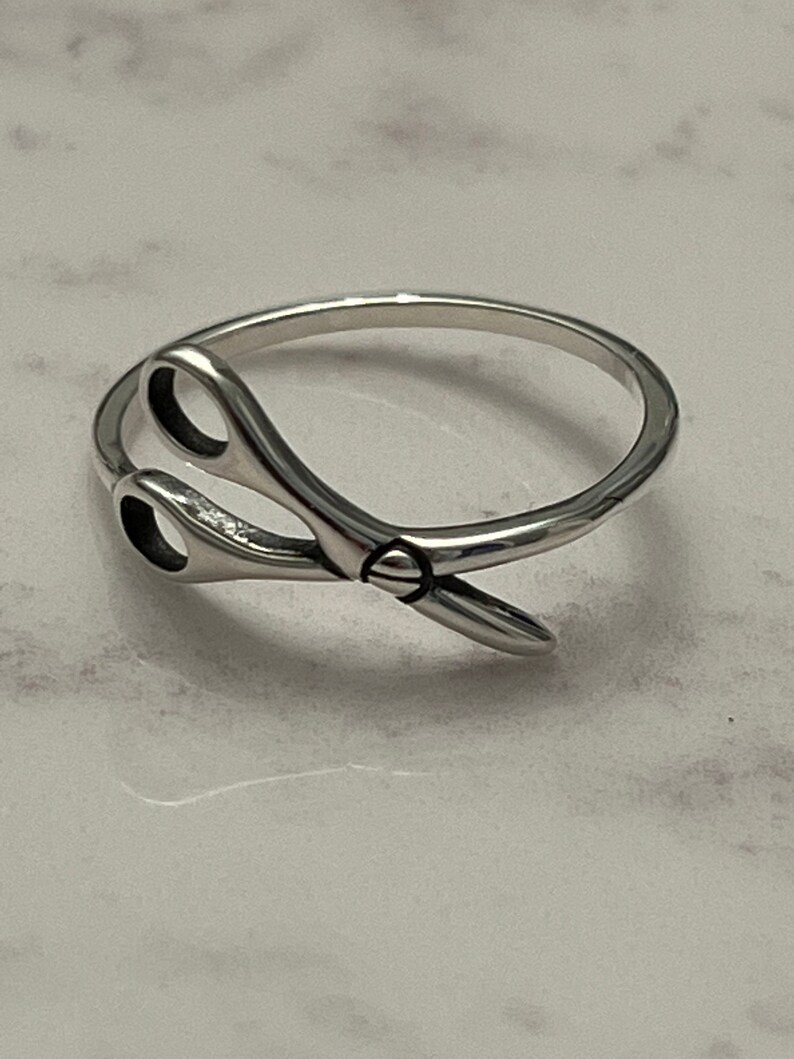 925 Sterling Silver Scissors Ring Silver Scissors Ring Gift Etsy
