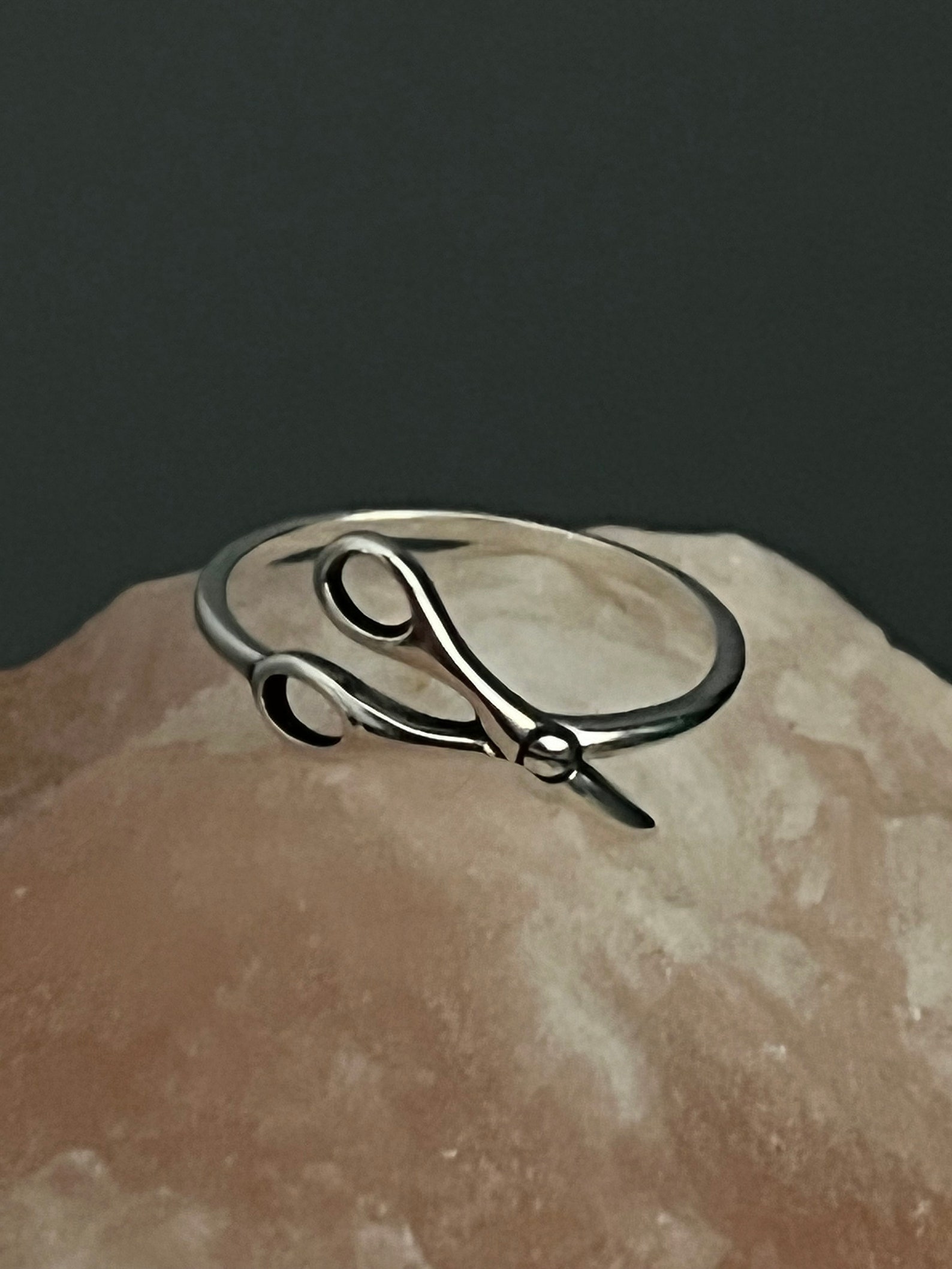 925 Sterling Silver Scissors Ring, Silver Scissors Ring, Gift for